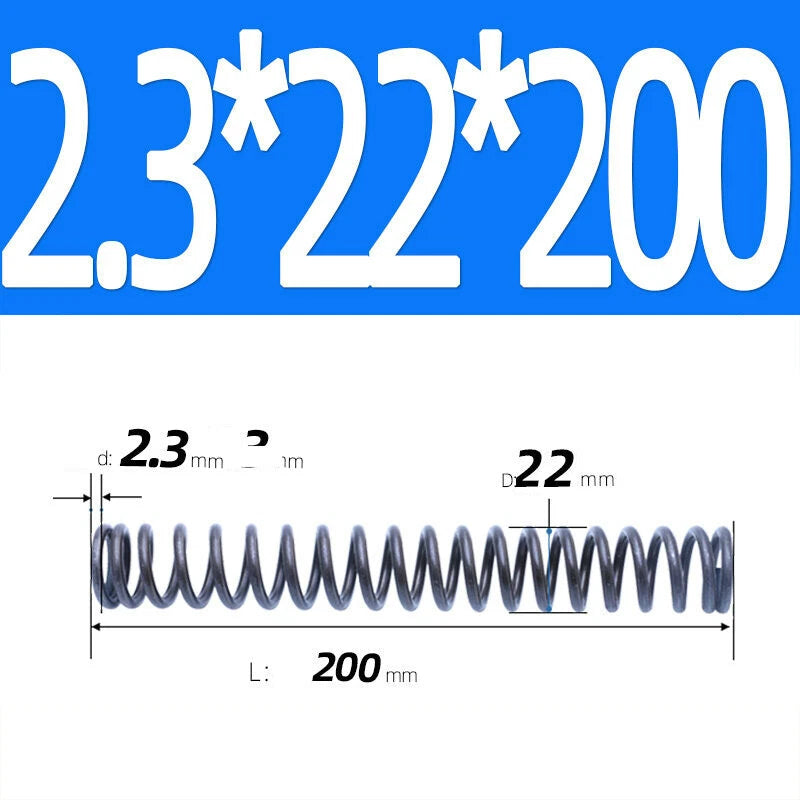 200mm Length Stainless Steel Compression Spring 2 - 4mm Pressure/ Coil Springs