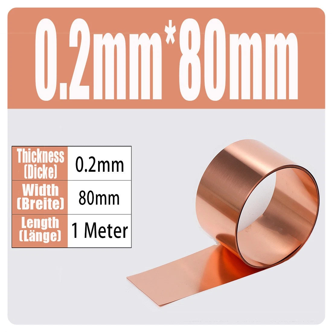 99.9% Flexible Pure Cu Metal Foil Plate Strip 0.01~1mm Thick Copper Sheet Roll