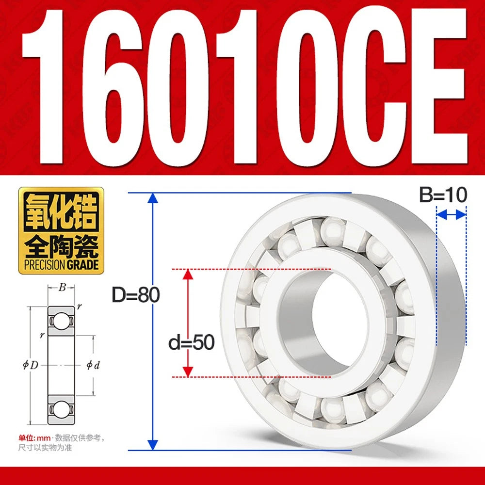 Full Ceramic Ball Bearings ZrO2 Zirconia White Premium - 16000 16001 16002 16013