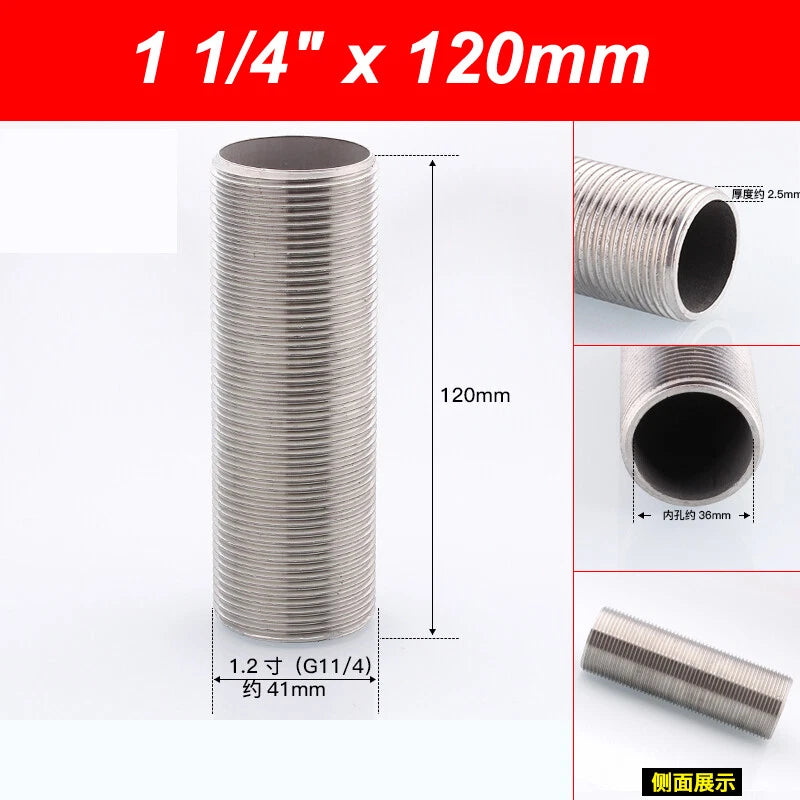 A2 Stainless Steel Male Threaded Rod Connector Stud — Pipe Fitting Bar