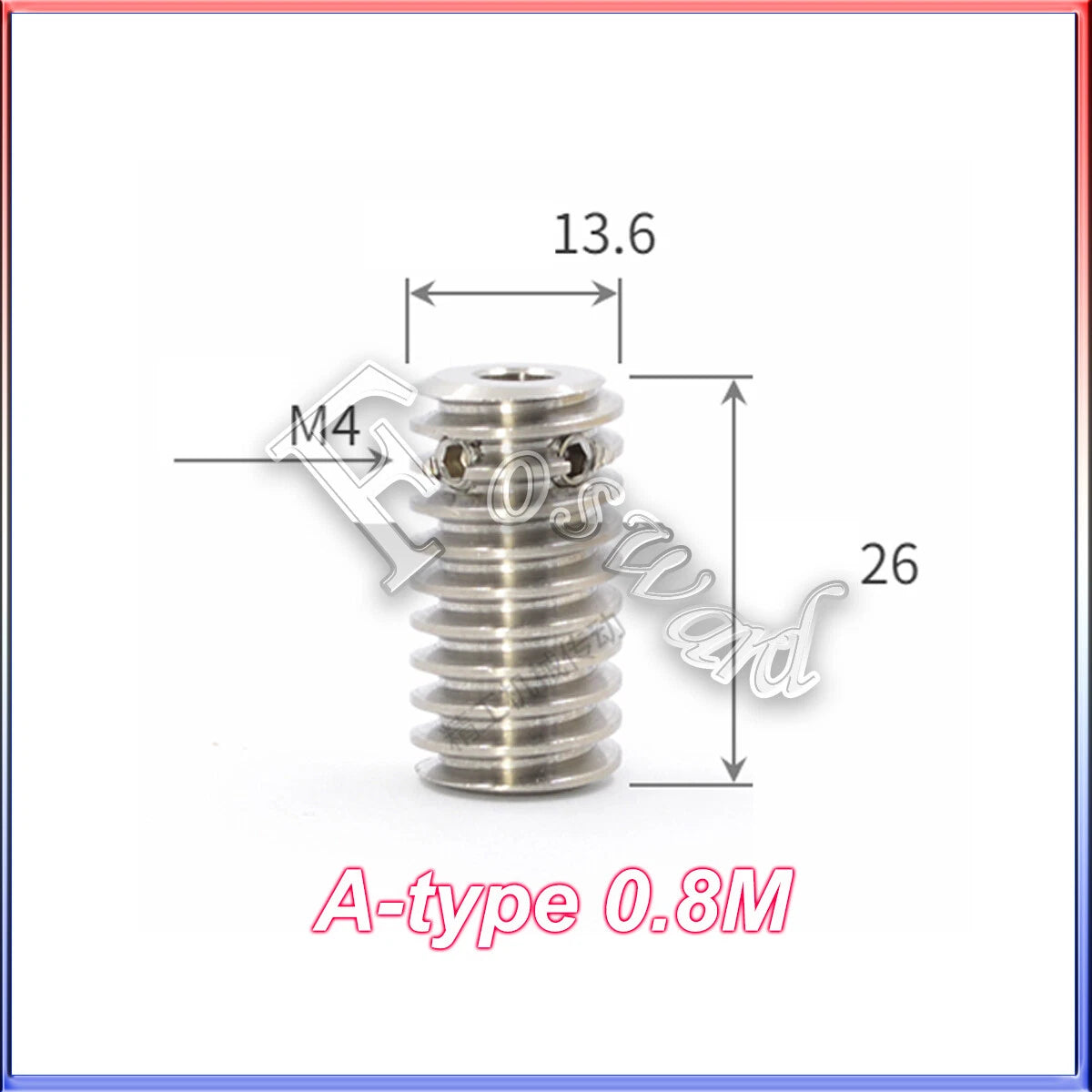 Worm Gear Set 0.5/0.8/1/1.5 Mod Rod Shaft Gear Wheel Reduce Transmission Part