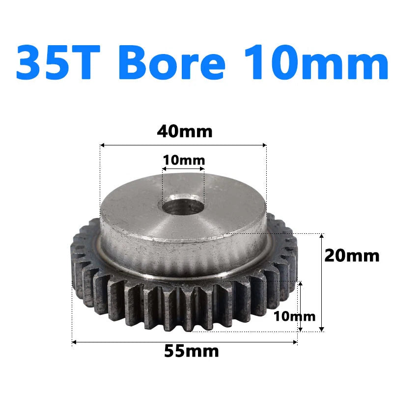 1.5 Module Spur Gear Bore 6/8/10/12/15mm Teeth 10-60 Pinion Pitch 4.71mm