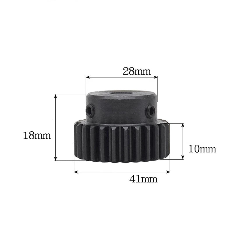 Mod 1 Steel 45# Spur Pinion Gear 10-39 Teeth Motor Gear 4-20mm Bore With Screw