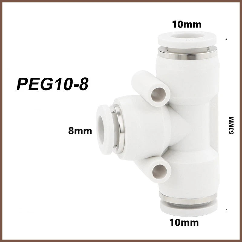Pneumatic Push Fit Connectors Air Hose Speed Push In Fittings PU PE PY PG PEG