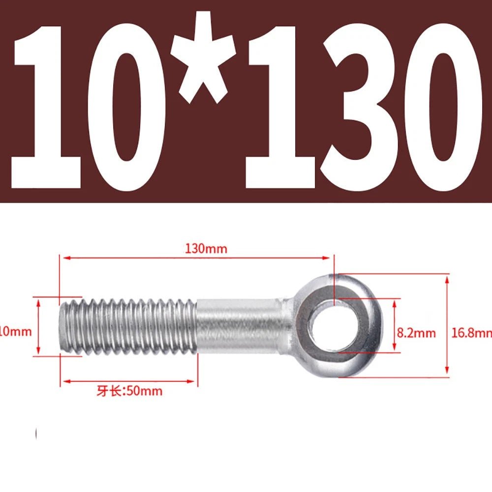 M5 - M24 A2 304 Stainless Steel Partially Threaded Forged Eye Bolts with Rings for Wire Rope & Hanging - HomeDIYer