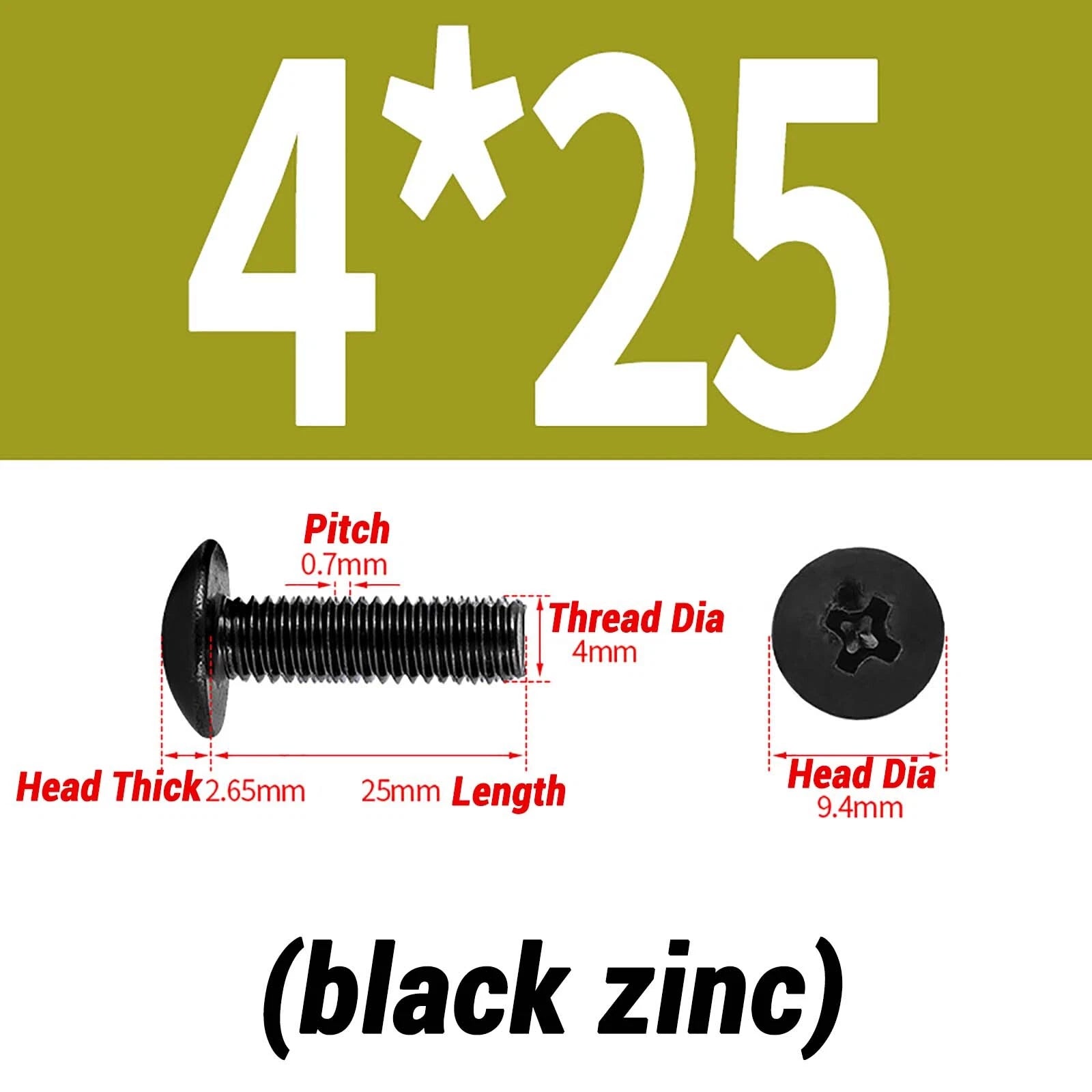 M2–M6 Pan Head Self‑Tapping Sheet Metal Screws – Black Oxide Carbon Steel