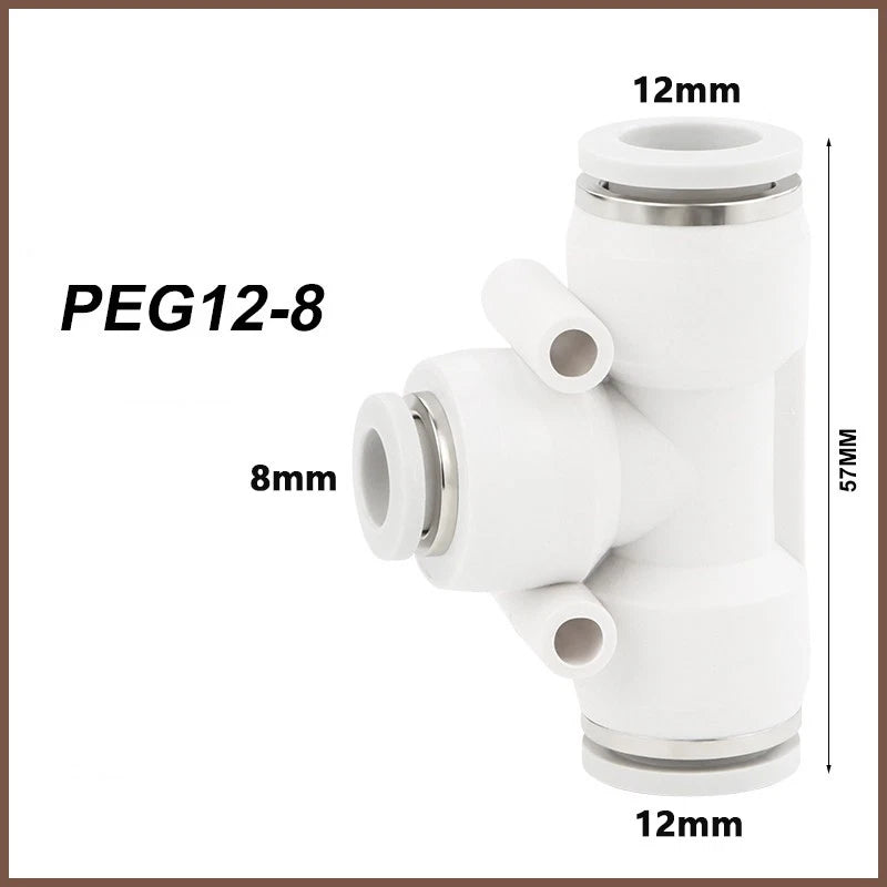 Pneumatic Push Fit Connectors Air Hose Speed Push In Fittings PU PE PY PG PEG