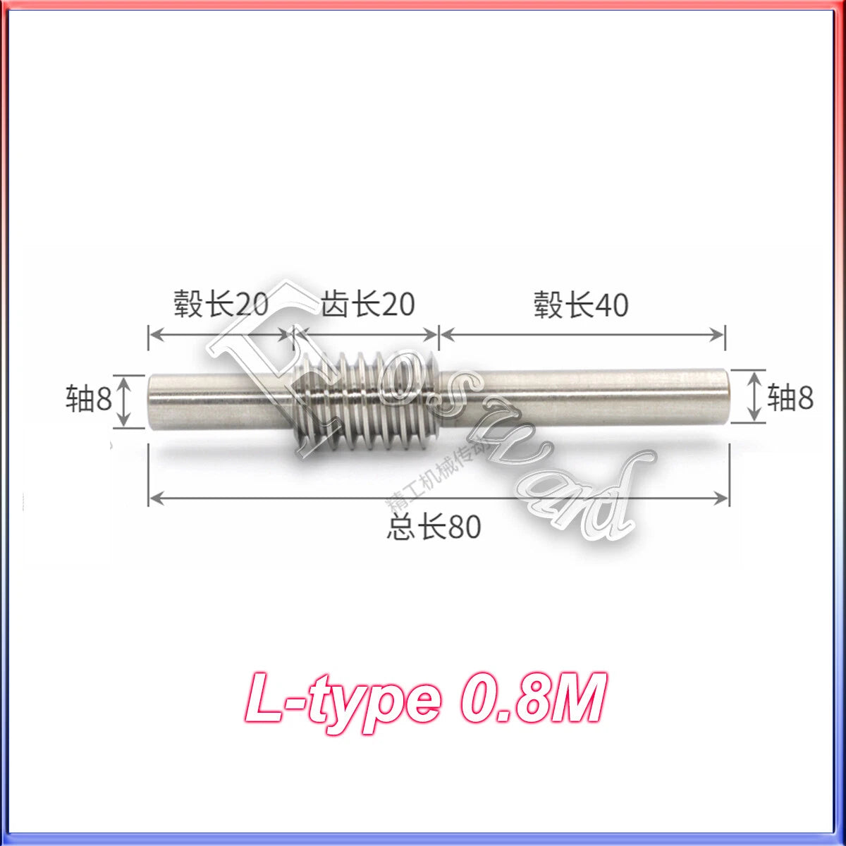 Worm Gear Set 0.5/0.8/1/1.5 Mod Rod Shaft Gear Wheel Reduce Transmission Part