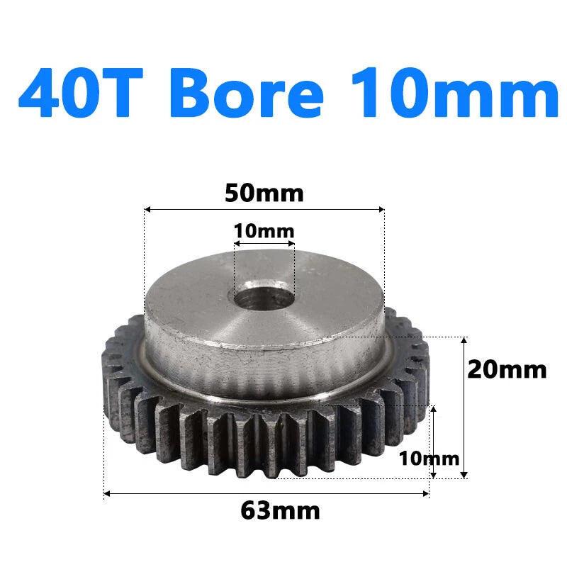 1.5 Module Spur Gear Bore 6/8/10/12/15mm Teeth 10-60 Pinion Pitch 4.71mm