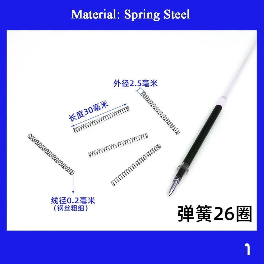 Spring Steel Small Compression Spring 0.2/0.3/0.4mm Wire Diameter 3-50mm Length