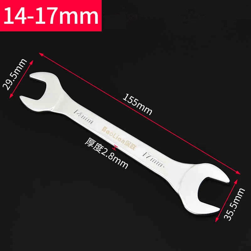 Thin Double Open End Spanner Repair Wrench Chrome Vanadium Steel Metric 6mm-36mm