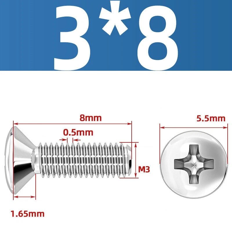 Phillips Oval Head Machine Screws Stainless Steel — M1.6 to M10, All Sizes - HomeDIYer