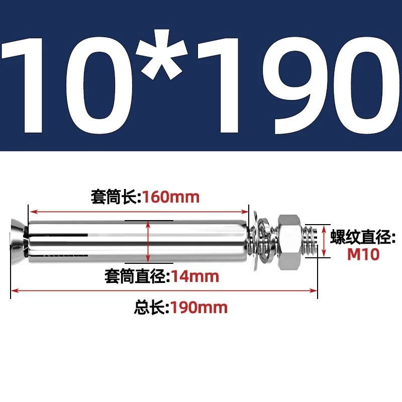 Stainless Steel Expansion Anchor Bolts for Concrete & Masonry — M6 to M20