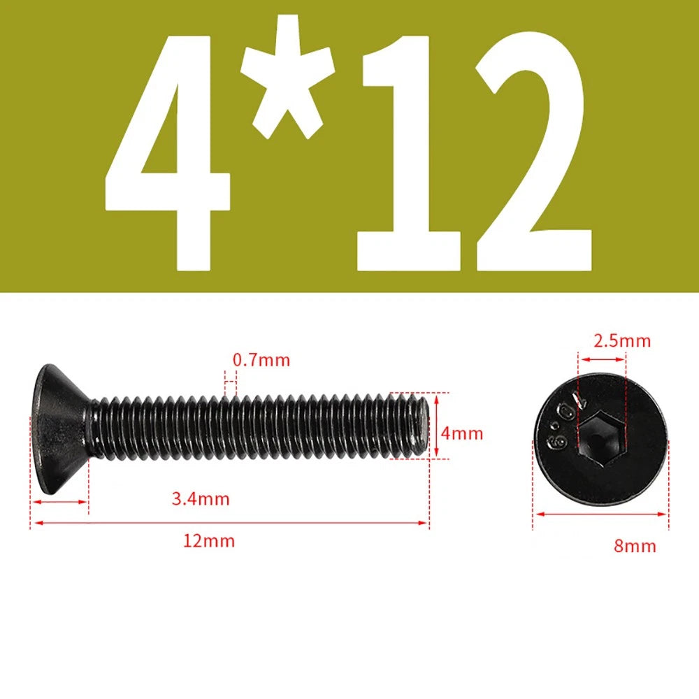 M2-M6 Countersunk Socket Head Cap Screws – Grade 10.9 Alloy Steel