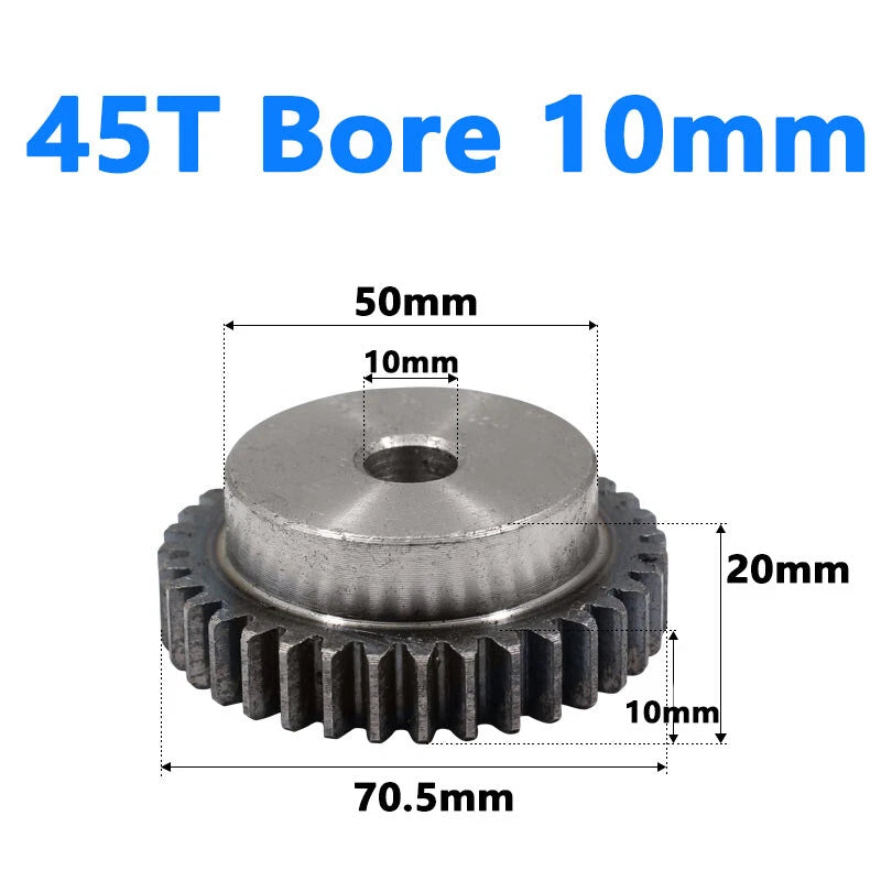 1.5 Module Spur Gear Bore 6/8/10/12/15mm Teeth 10-60 Pinion Pitch 4.71mm