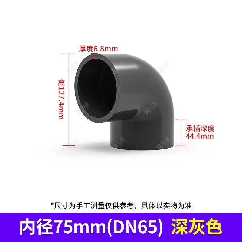PVC Plumbing Fittings 45° Elbow-Straight-Tee Pipe Connector Solvent Weld