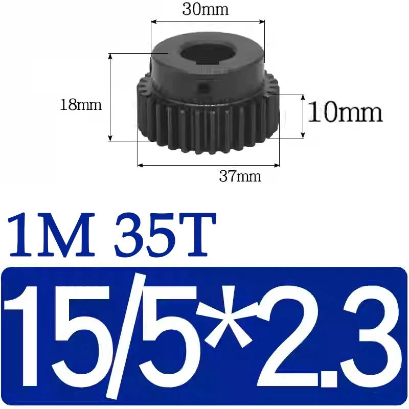Spur Gears 1 Mod Transmission Gear With Step 45# Steel Pinion Motor Gear 30T~44T