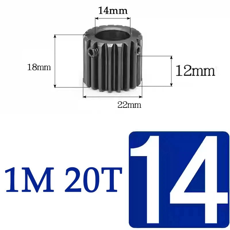 Spur Gears 1 Mod Transmission Gear With Step 45# Steel Pinion Motor Gear 10T~29T