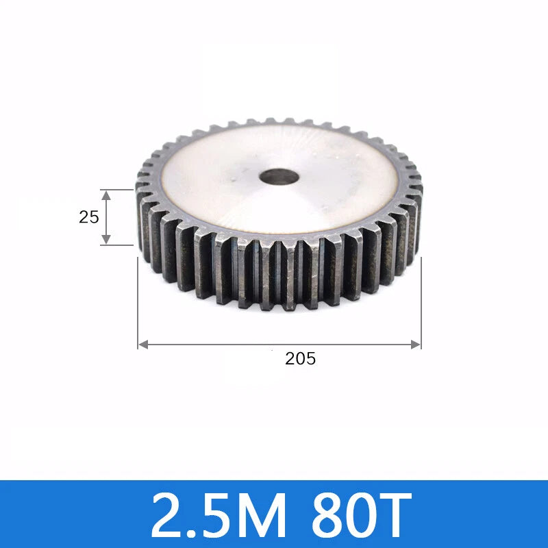 Spur Gears Pinion Gear 1.5/2.5/3/4/5 Mod Transmission Gears 45# Steel Flat Gears