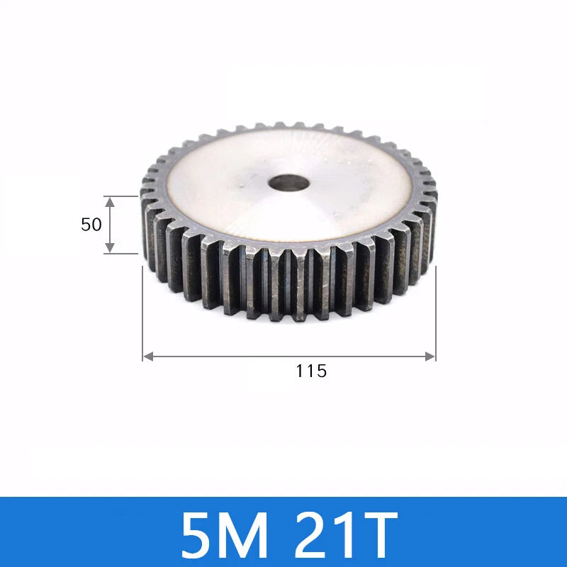 Spur Gears Pinion Gear 1.5/2.5/3/4/5 Mod Transmission Gears 45# Steel Flat Gears