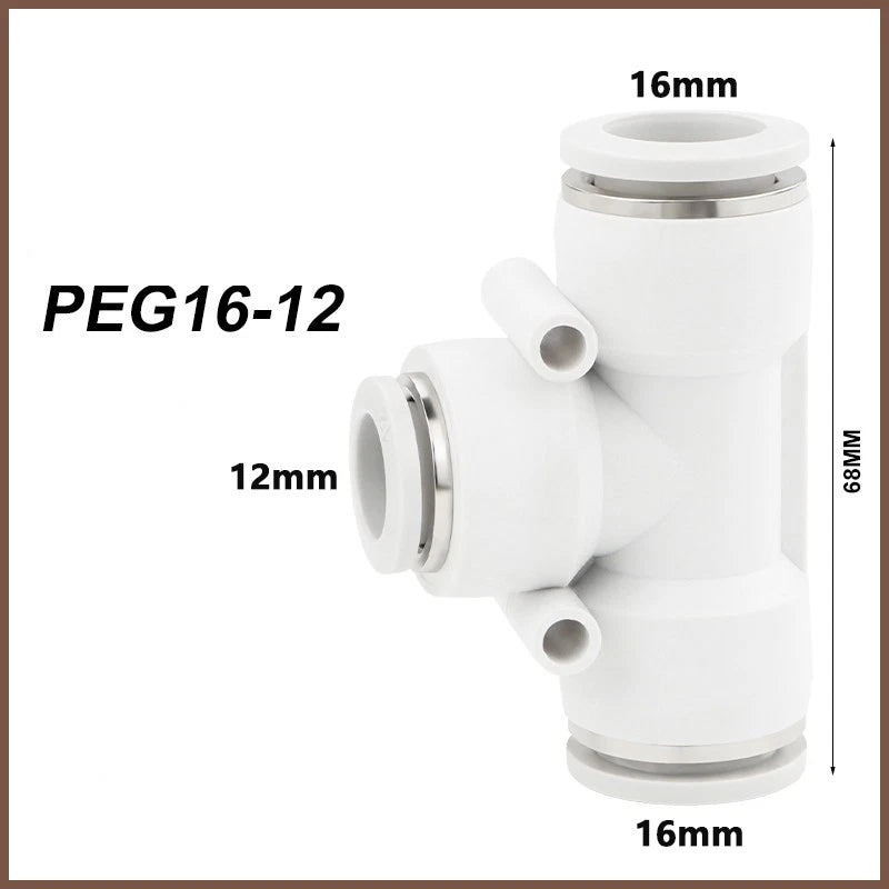 Pneumatic Push Fit Connectors Air Hose Speed Push In Fittings PU PE PY PG PEG