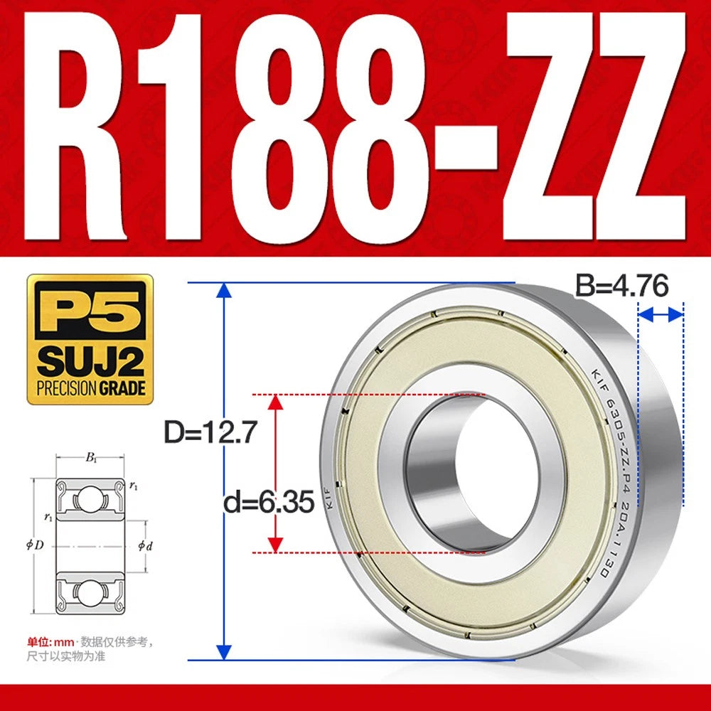 Miniature Deep Groove Ball Bearing Small Bearings R2/3/4/6/8/10/14/16/18/20-R188