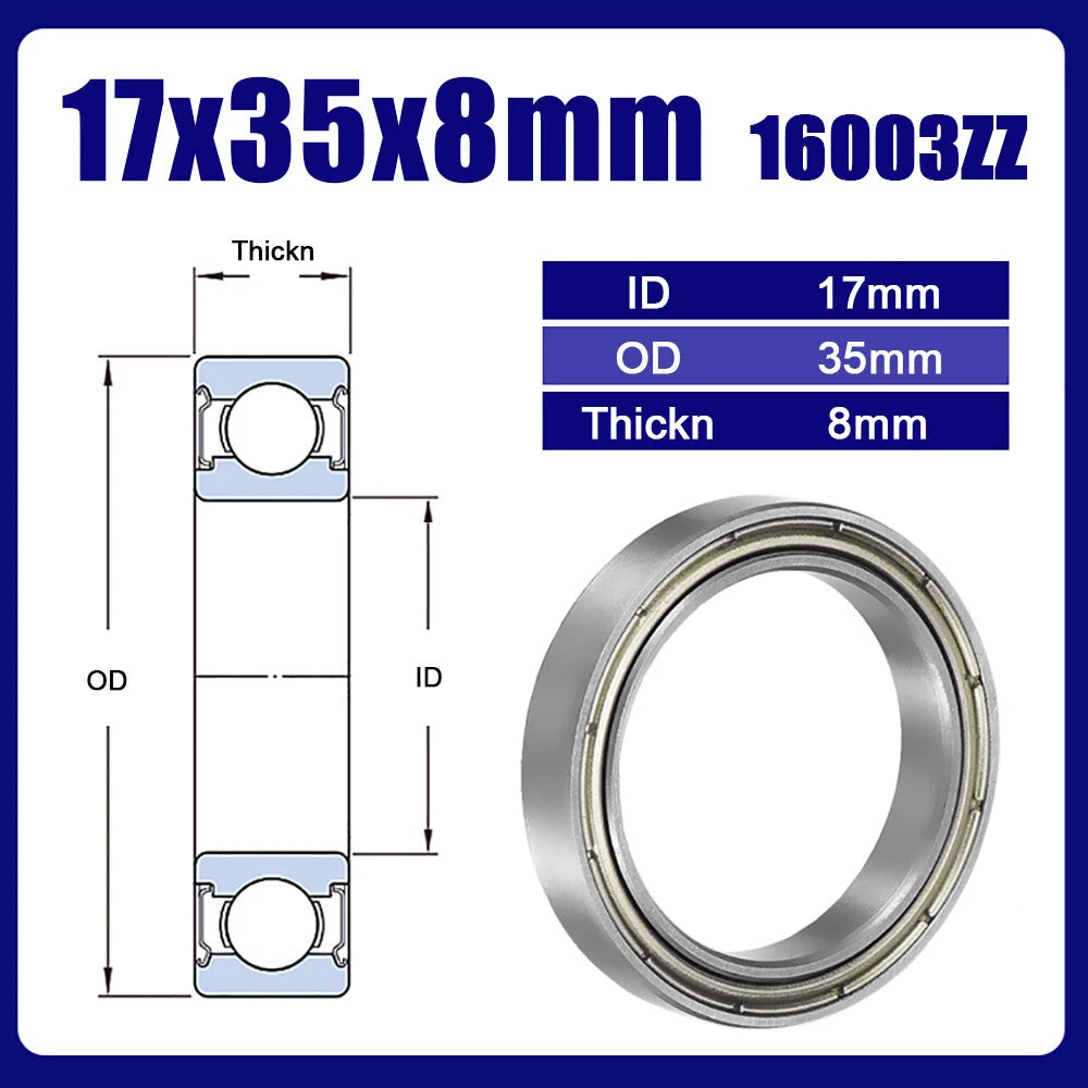 Thin Wall Bearings Deep Groove Ball Bearing ZZ or RZ, Sealed, - Models Complete