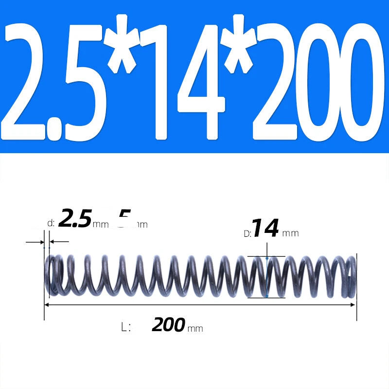 200mm Length Stainless Steel Compression Spring 2 - 4mm Pressure/ Coil Springs