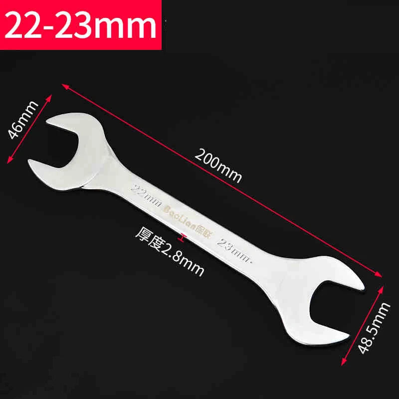 Thin Double Open End Spanner Repair Wrench Chrome Vanadium Steel Metric 6mm-36mm