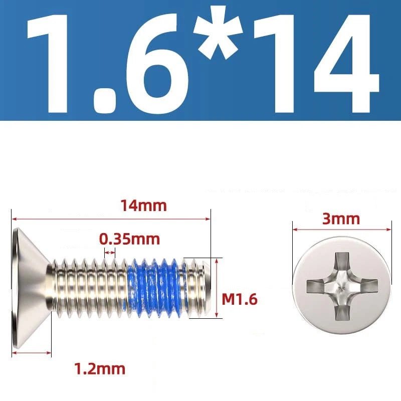 M1.2–M6 Phillips Flat Head Machine Screws | Carbon Steel | Black & Nickel Plated - HomeDIYer