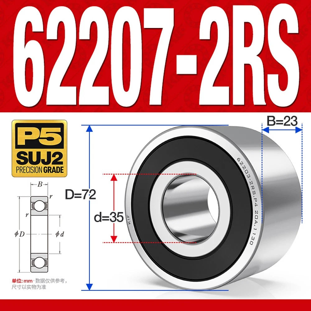Thickening Deep Groove Ball Bearings 62200 62201 62202 62203 62204-62217 ZZ-RS