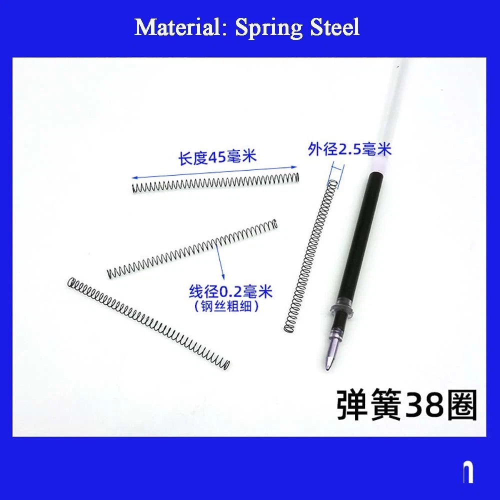 Spring Steel Small Compression Spring 0.2/0.3/0.4mm Wire Diameter 3-50mm Length