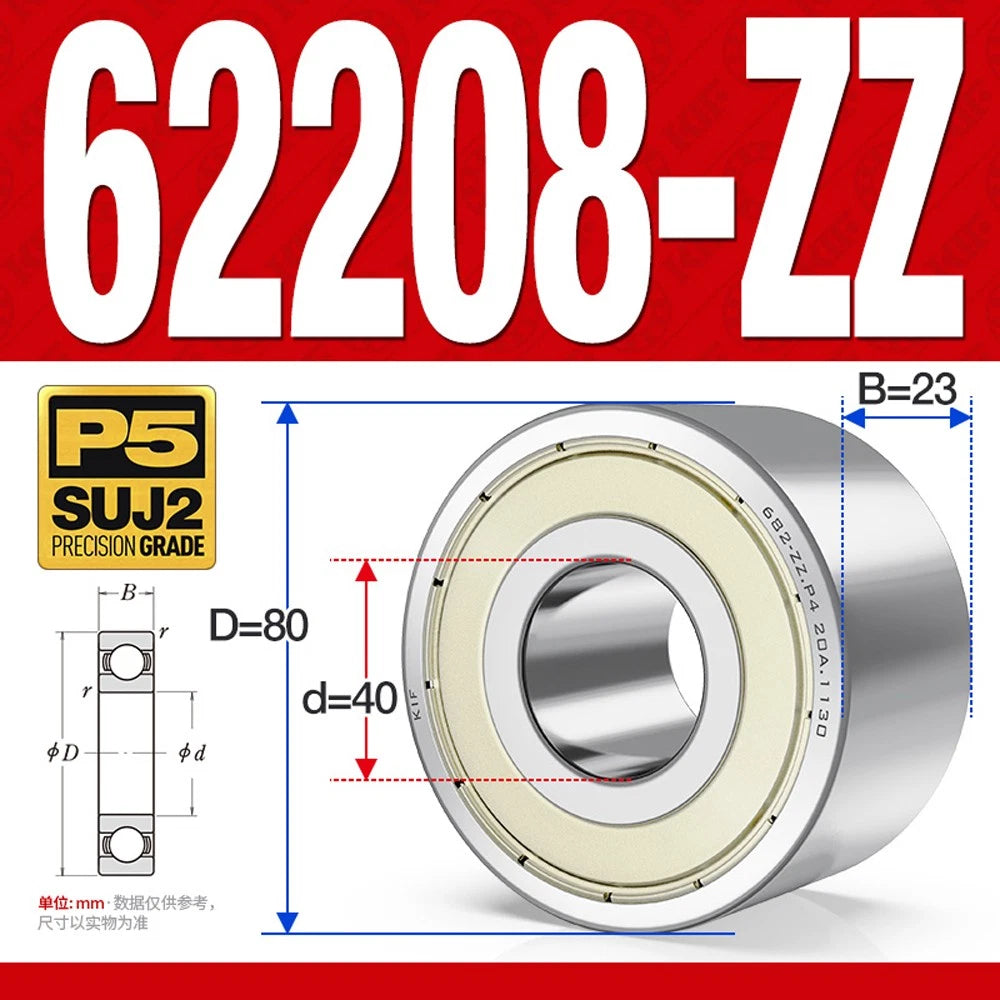 Thickening Deep Groove Ball Bearings 62200 62201 62202 62203 62204-62217 ZZ-RS