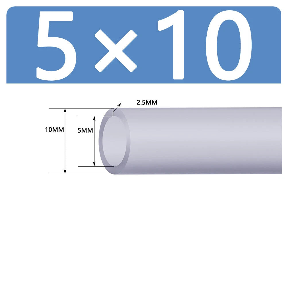 Silicone Vacuum Hose Pipe — White Rubber Tube for Water, Air & Coolant | ID 2mm–38mm