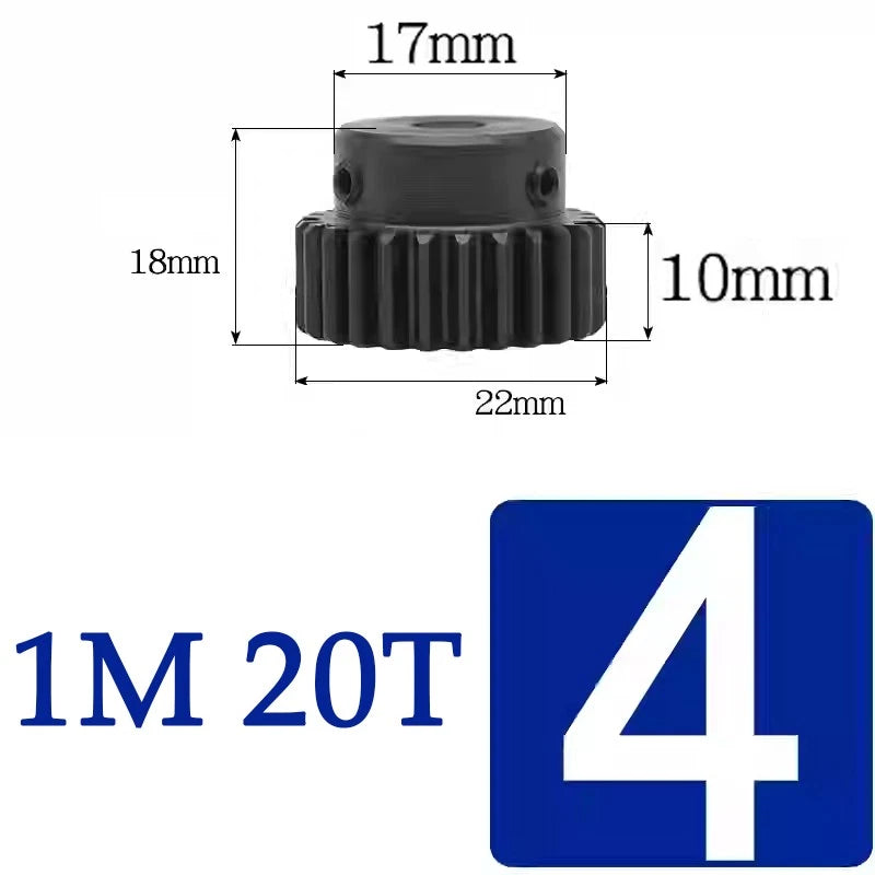 Spur Gears 1 Mod Transmission Gear With Step 45# Steel Pinion Motor Gear 10T~29T