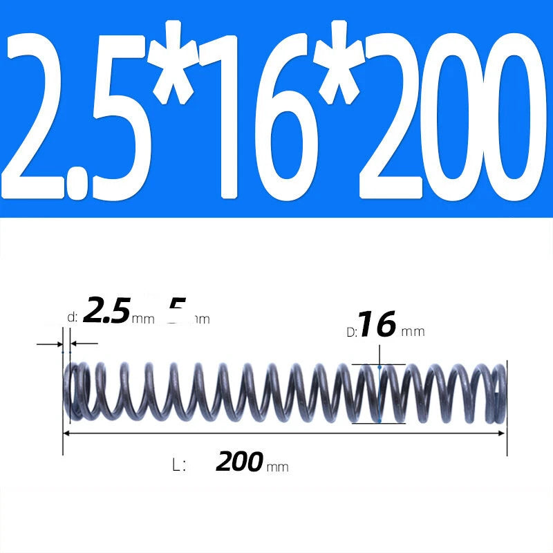 200mm Length Stainless Steel Compression Spring 2 - 4mm Pressure/ Coil Springs