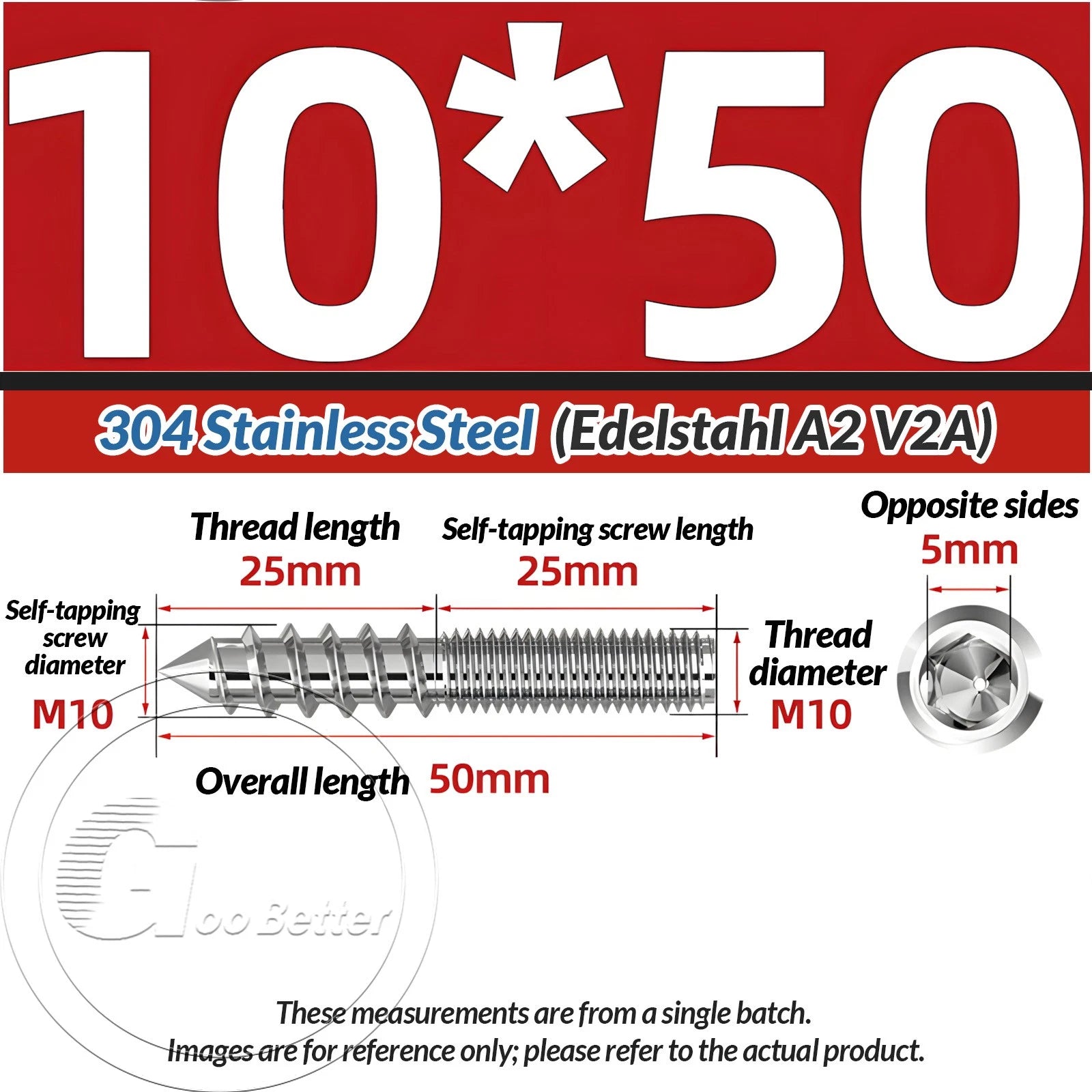 A2 Stainless Steel Hanger Bolts Dual Thread Dowel Screws M4–M12 for Furniture