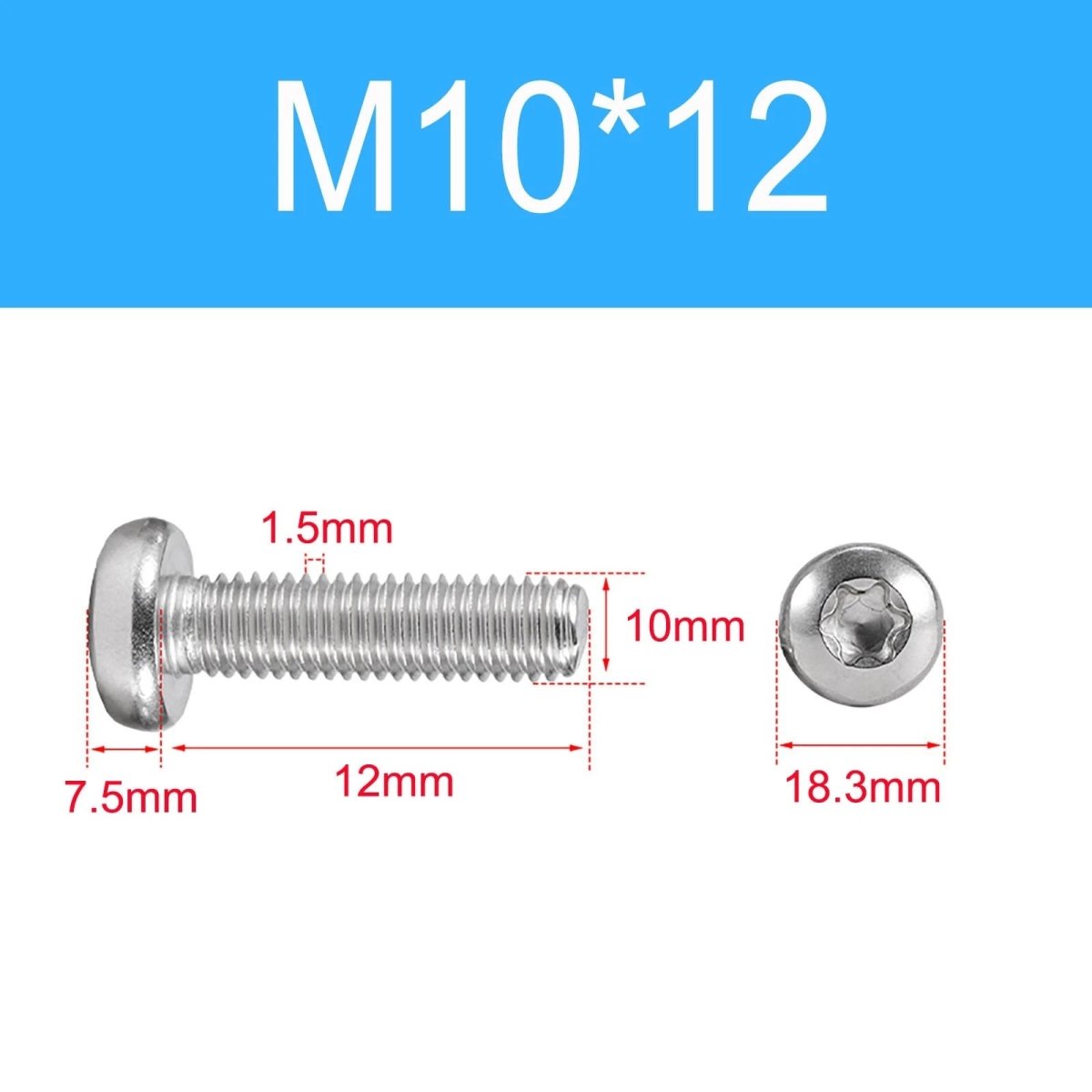 A2 Stainless Steel Torx Pan Head Machine Screws | M1.4 to M10 Six - Lobe Drive - HomeDIYer