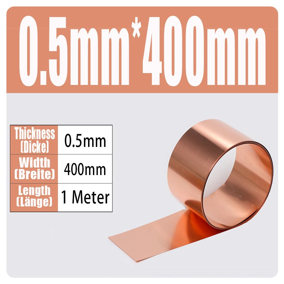 99.9% Flexible Pure Cu Metal Foil Plate Strip 0.01~1mm Thick Copper Sheet Roll