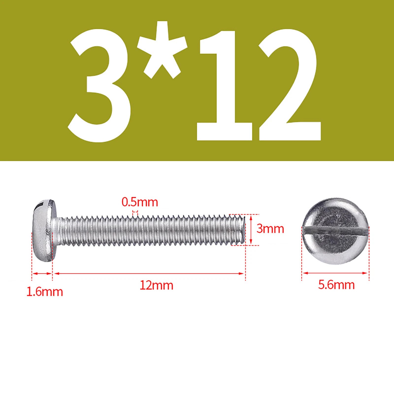 M1.6 to M10 Slotted Cheese Head Machine Screws | A2 Stainless Steel DIN 84