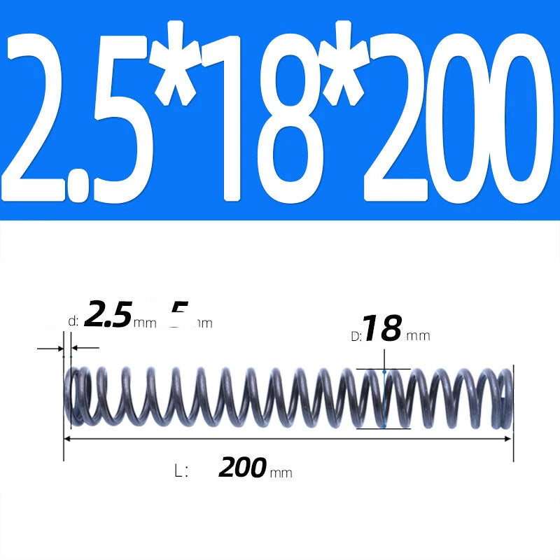200mm Length Stainless Steel Compression Spring 2 - 4mm Pressure/ Coil Springs