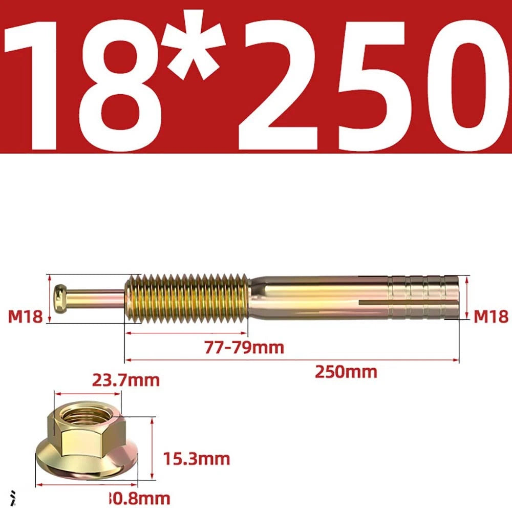 Carbon Steel Expansion Anchor Bolts — M6 to M24, 45mm to 250mm