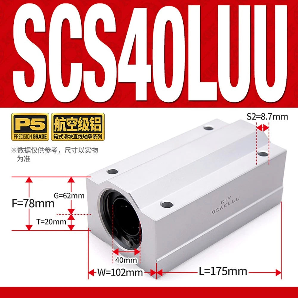 SCS/SBR/TBR/SC-VUU Linear Motion Ball Bearings Diameter 8~60mm Slide Bushing CNC