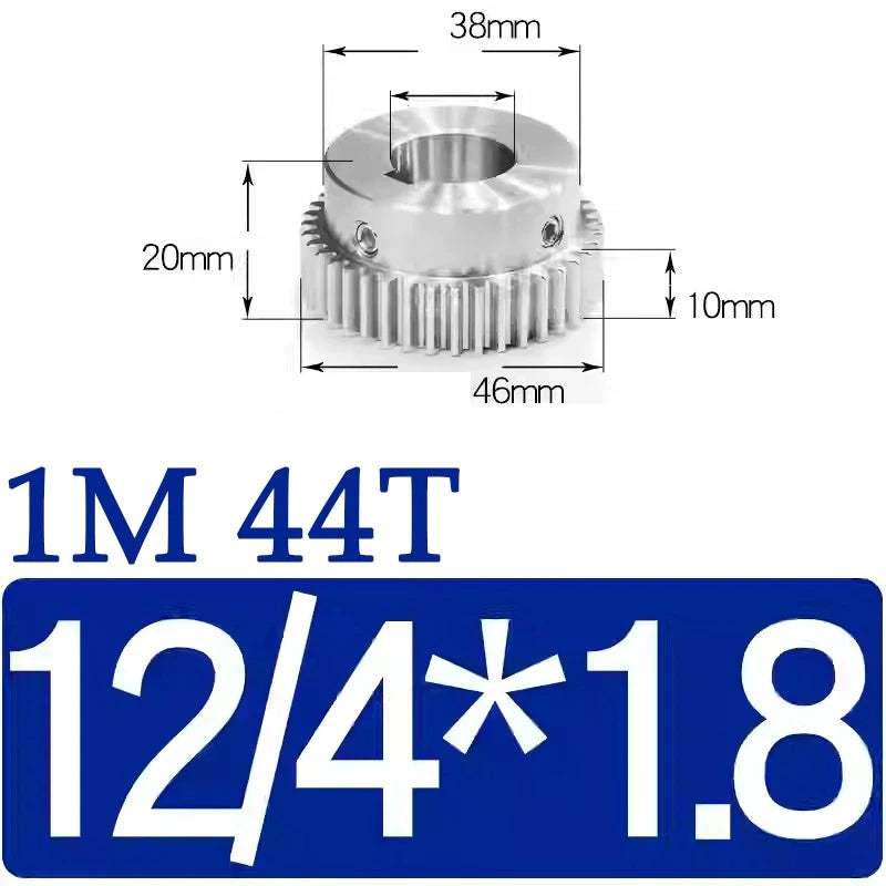 Spur Gears 1M Transmission Gear With Step Stainless Steel Motor Gear 32~50 Teeth