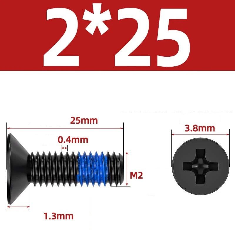 M1.2–M6 Phillips Flat Head Machine Screws | Carbon Steel | Black & Nickel Plated - HomeDIYer