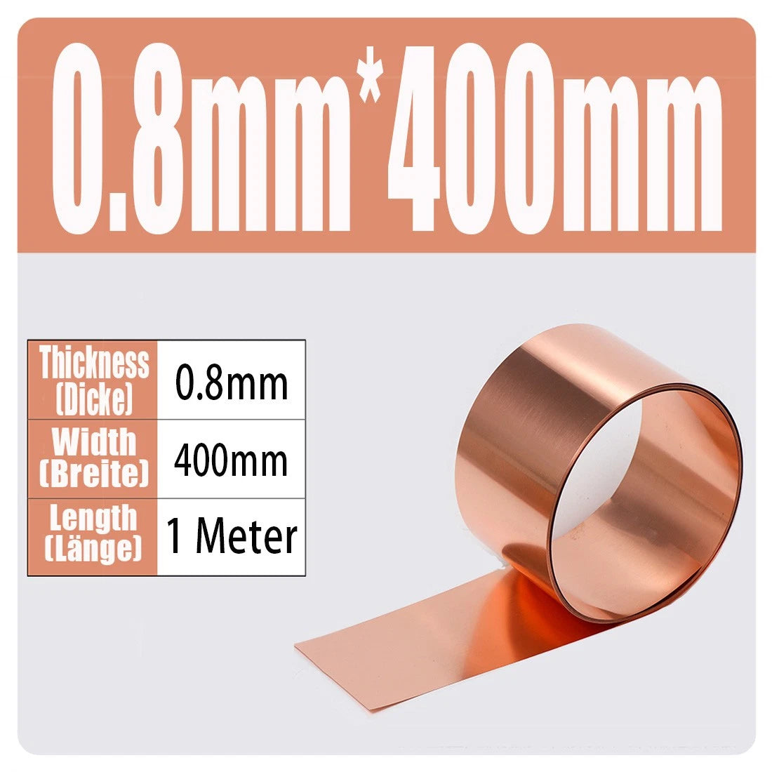 99.9% Flexible Pure Cu Metal Foil Plate Strip 0.01~1mm Thick Copper Sheet Roll