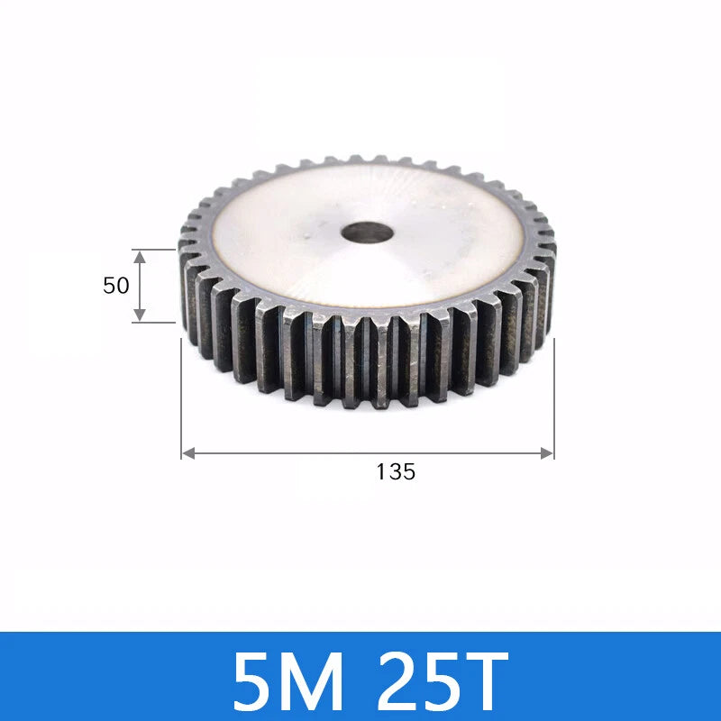 Spur Gears Pinion Gear 1.5/2.5/3/4/5 Mod Transmission Gears 45# Steel Flat Gears