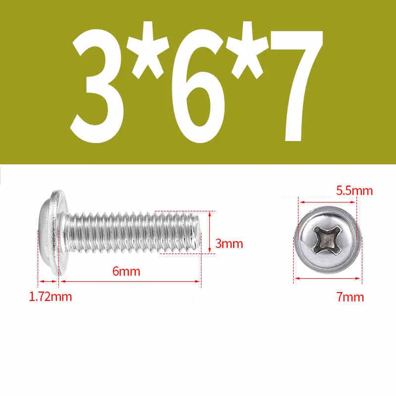 Phillips Flanged Pan Head Machine Screws M1.4 to M4 Multiple Lengths