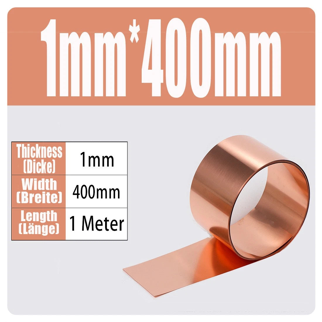 99.9% Flexible Pure Cu Metal Foil Plate Strip 0.01~1mm Thick Copper Sheet Roll