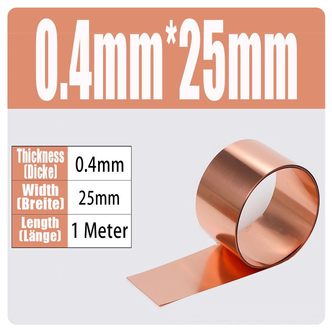 99.9% Flexible Pure Cu Metal Foil Plate Strip 0.01~1mm Thick Copper Sheet Roll